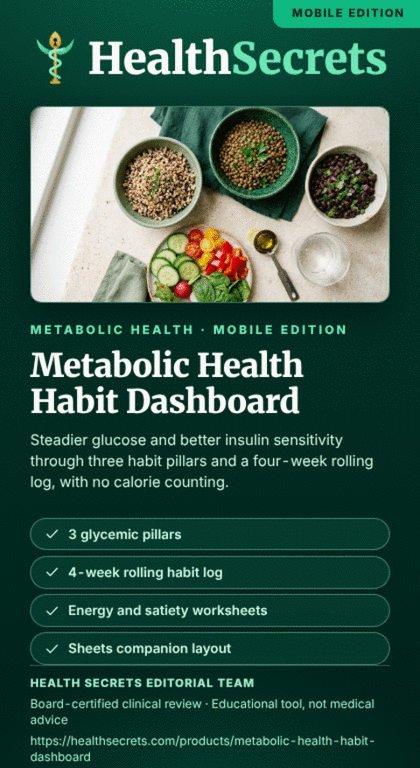Metabolic Health Habit Dashboard