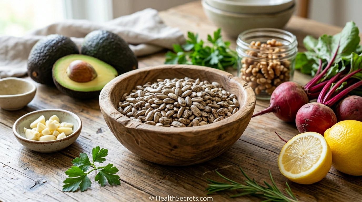Milk thistle seeds and liver supporting foods for natural silymarin intake