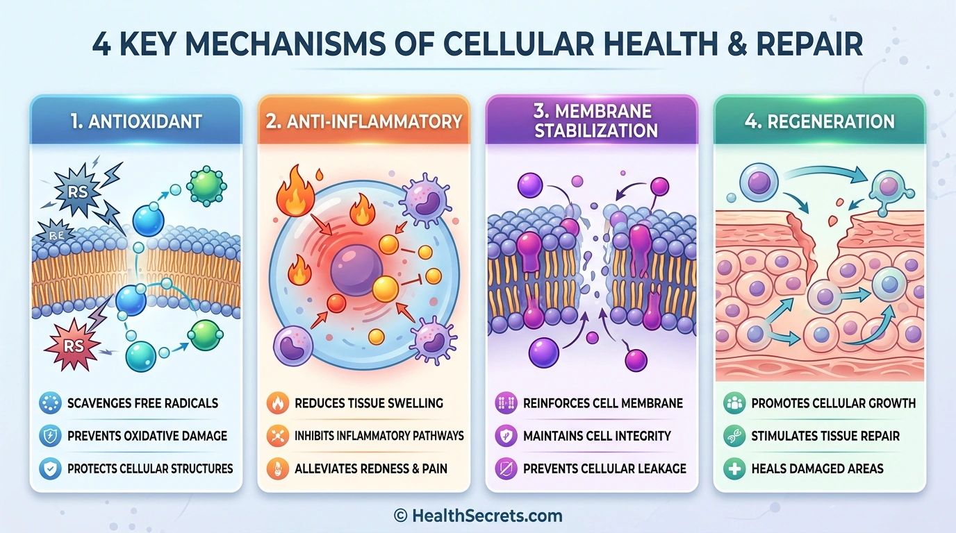 How silymarin protects liver cells through antioxidant anti-inflammatory membrane stabilization and regeneration mechanisms