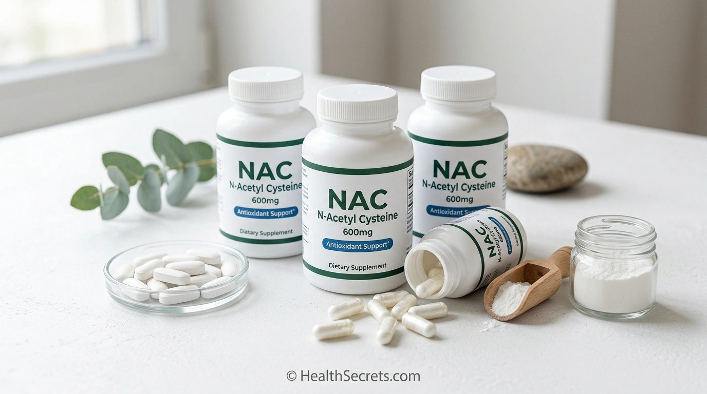 Best NAC supplement products for immune health including capsules tablets and powder forms