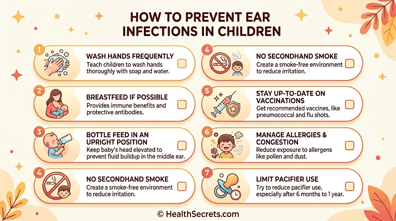 Visual checklist of evidence-based ear infection prevention strategies for children