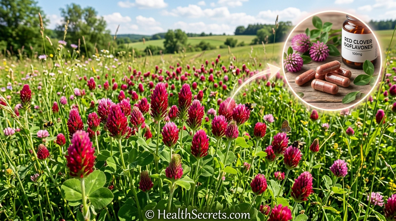 Red clover flowers source of isoflavones for menopause hot flash reduction