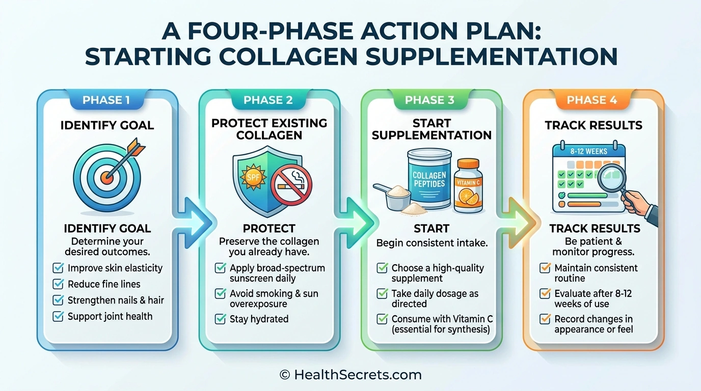 Product showcase of the 10 best collagen supplements including powders, capsules, and marine collagen options